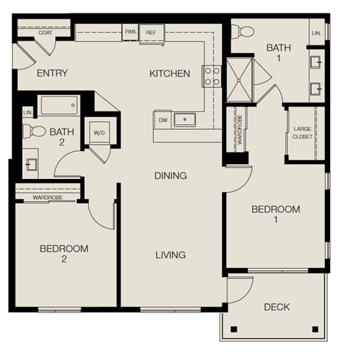 Realm 2D 2 bedroom layout